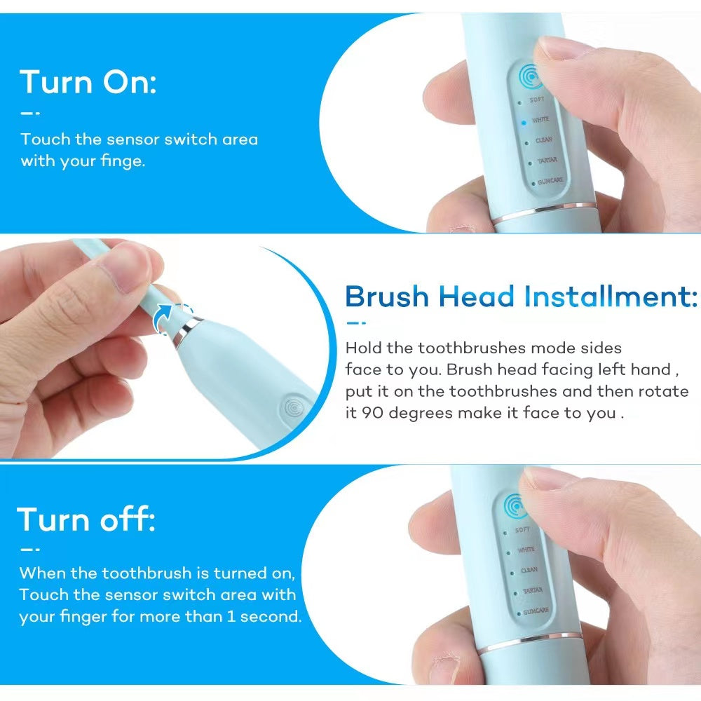 Oral Irrigator Sonic Electric Toothbrush Teeth Dental Cleaner Set