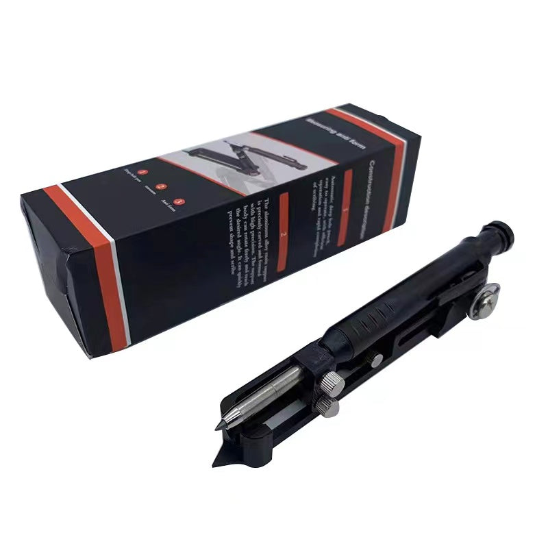 CLEARANCE- Aluminum Woodworking Measuring Tools Adjustable Profile Scribing Ruler with Deep Hole Pen