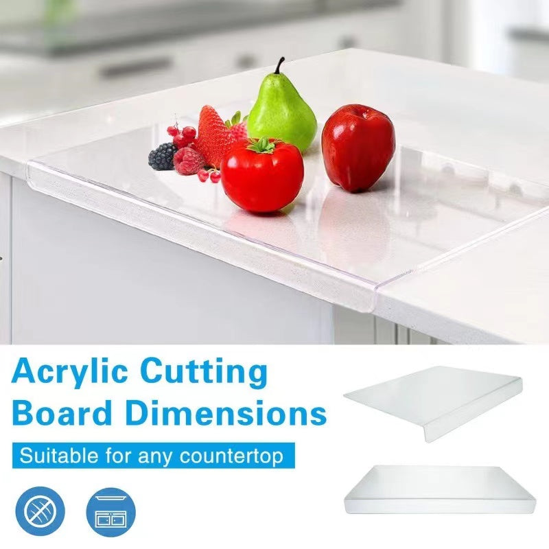CLEARANCE- Kitchen Acrylic Cutting Boards Transparent Chopping Board Non Slip 45*35cm