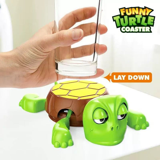 Turtle Cup Holder Funny Tea Coaster 3D Printed with Interactive Expression