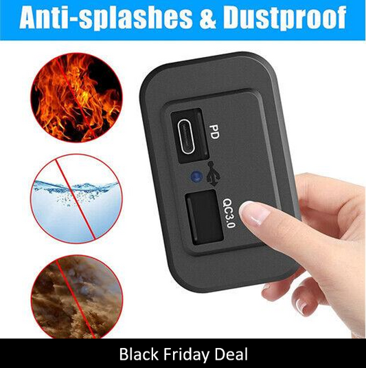CLEARANCE- Car Dual USB 12V-24V Charger Quick Charge PD QC 3.0 Socket Power Outlet Type C
