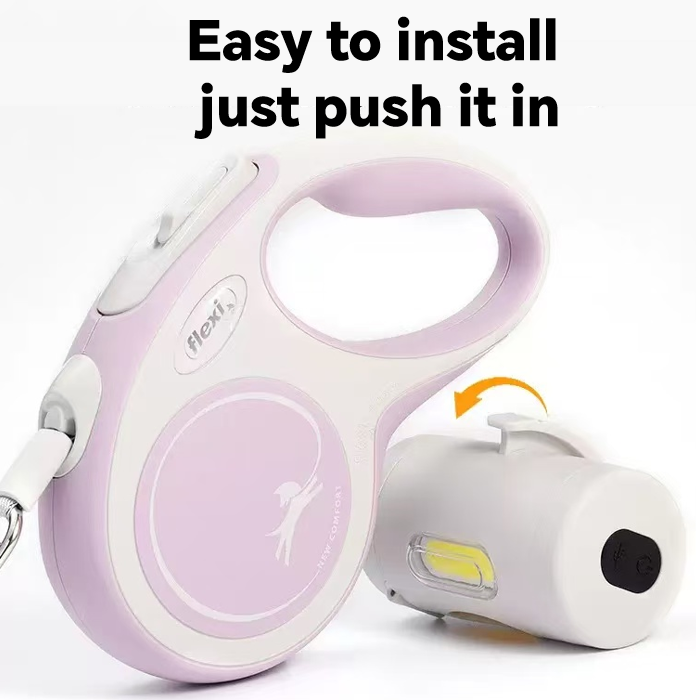 All-in-one pet waste bag container with LED light Suit for Flexi Dog Accessory Multi Box