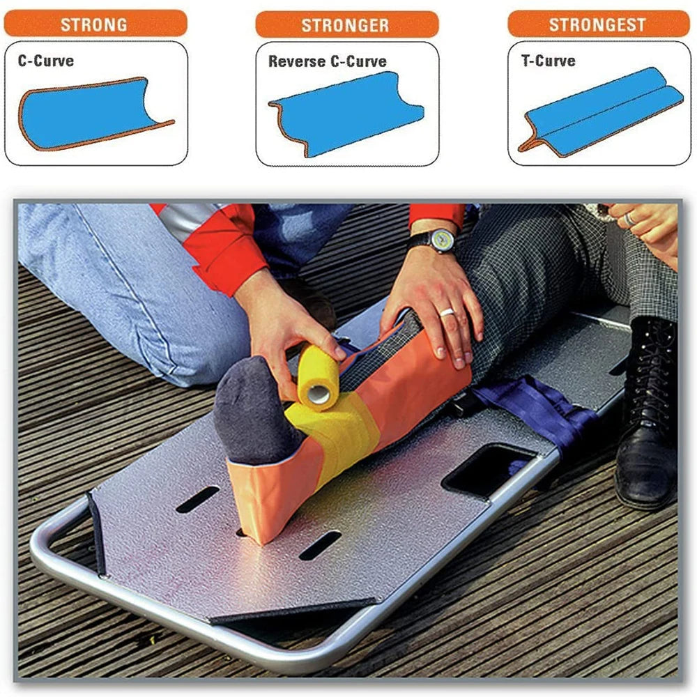 First Aid Universal Aluminum Splint Roll Medical Survival Polymer for Fixture 46cm x 11.5cm