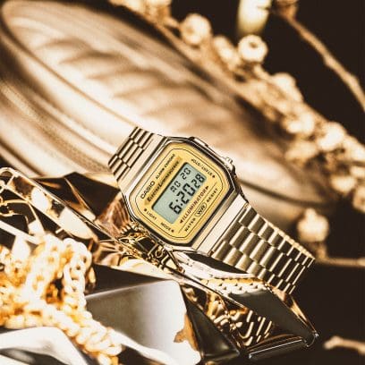 Casio Vintage Vintage Gold Digital Watch with EL Backlight
