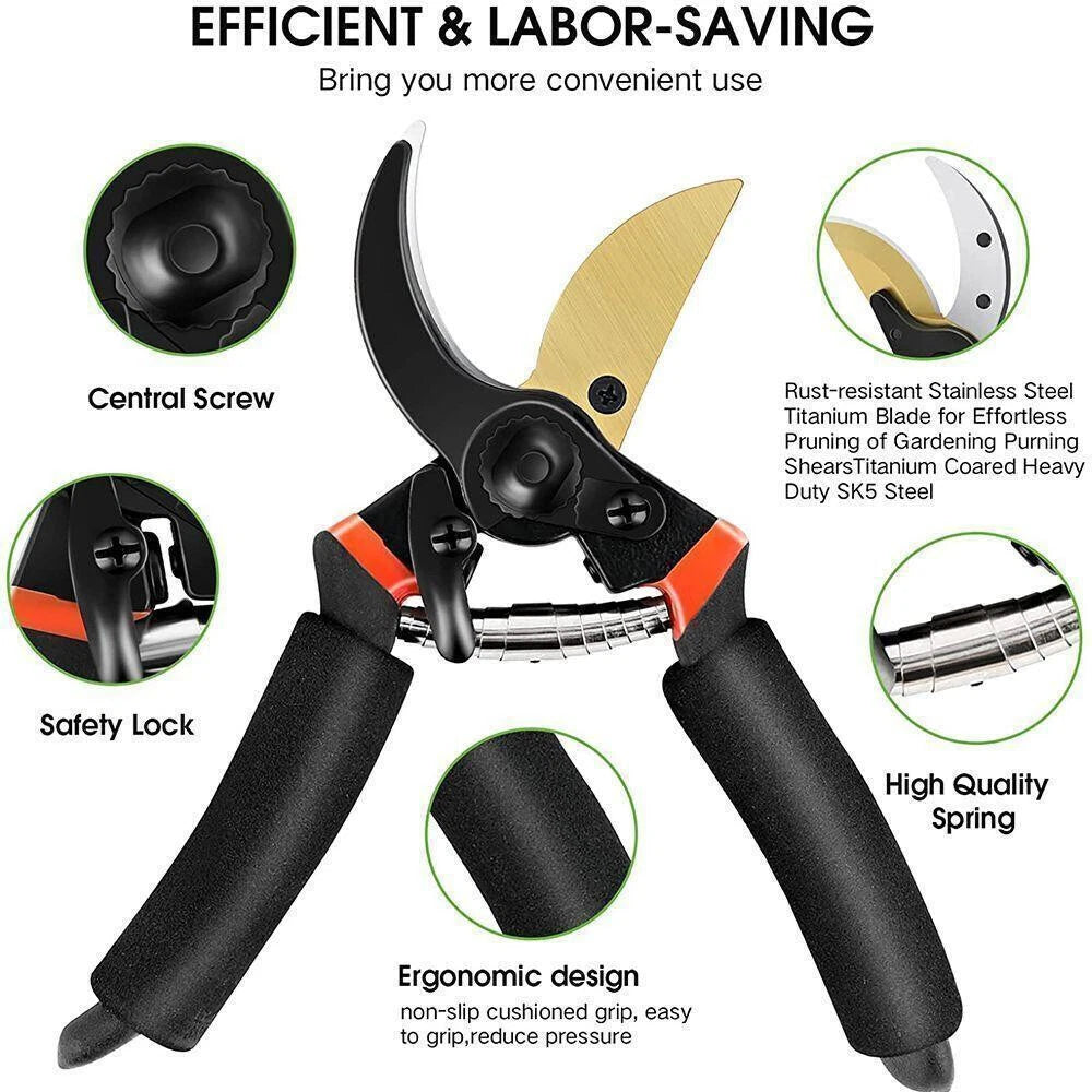 Secateurs Snips Pruning Cutter Scissors Japanese Steel Blade Gardening Shears