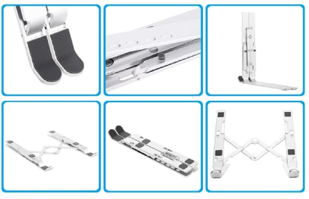 Adjustable Aluminum Laptop Stand – Ergonomic Desk Riser Holder
