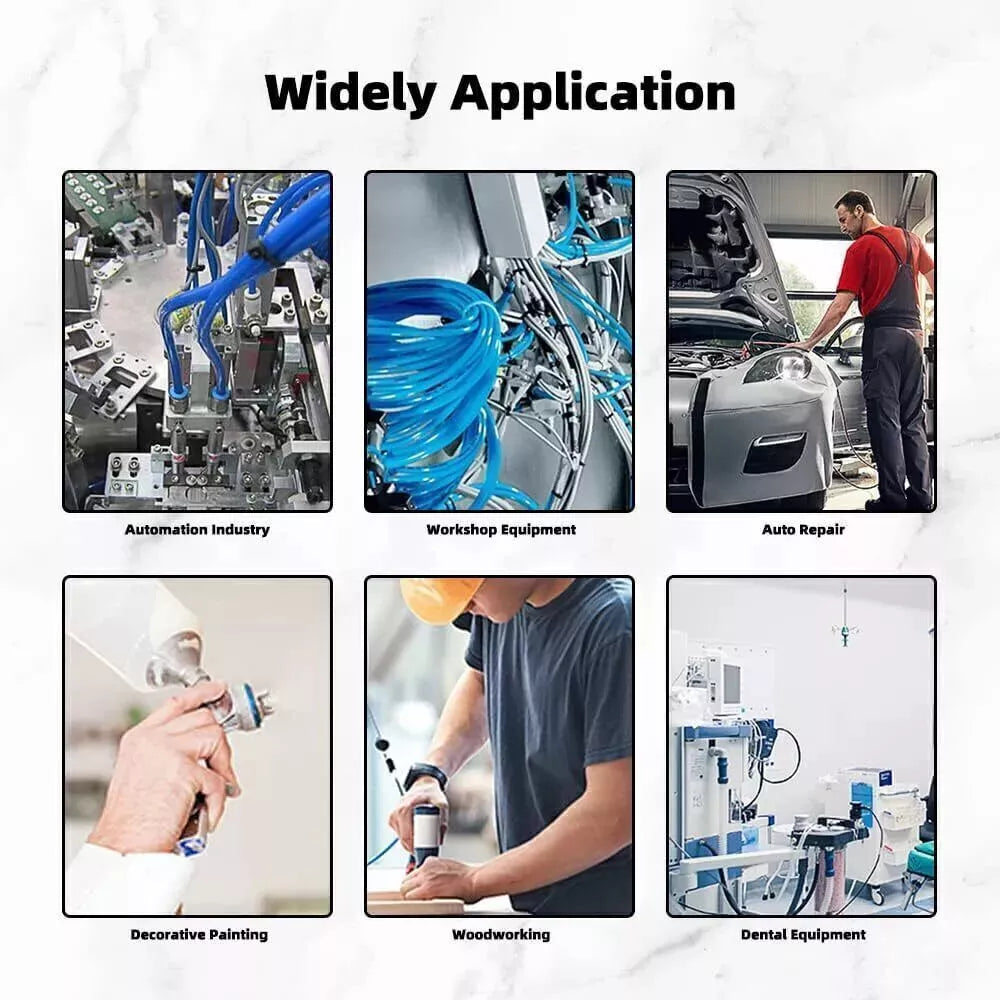 50Pcs Straight Push Connectors Pneumatic Connect Fittings Air Line Quick Hose