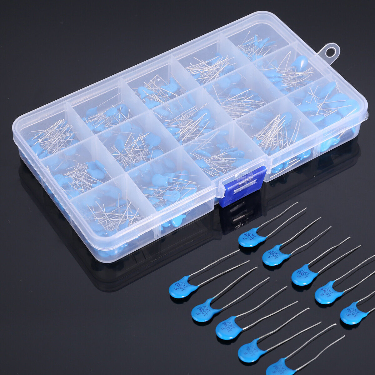 300pcs 15Values High Voltage Ceramic Disc Capacitor Assortment Kit (1KV 2KV 3KV)