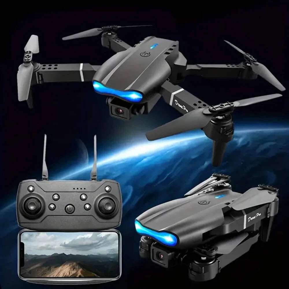 4K RC HD Wide-angle Dual Camera FPV Wi-Fi RC Drone Quadcopter + 2 Battery