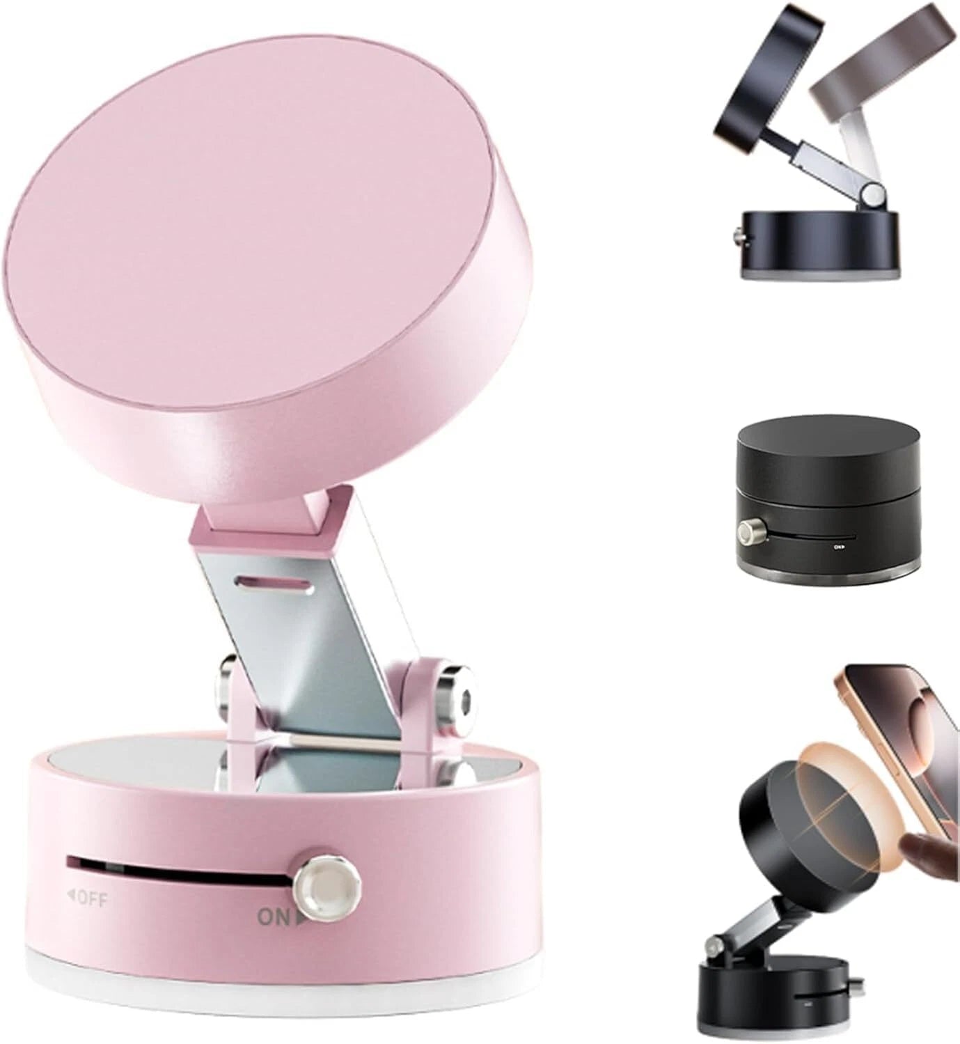 Vacuum Magnetic Suction Cup Car Phone Holder Stand Car Mount Foldable Holder