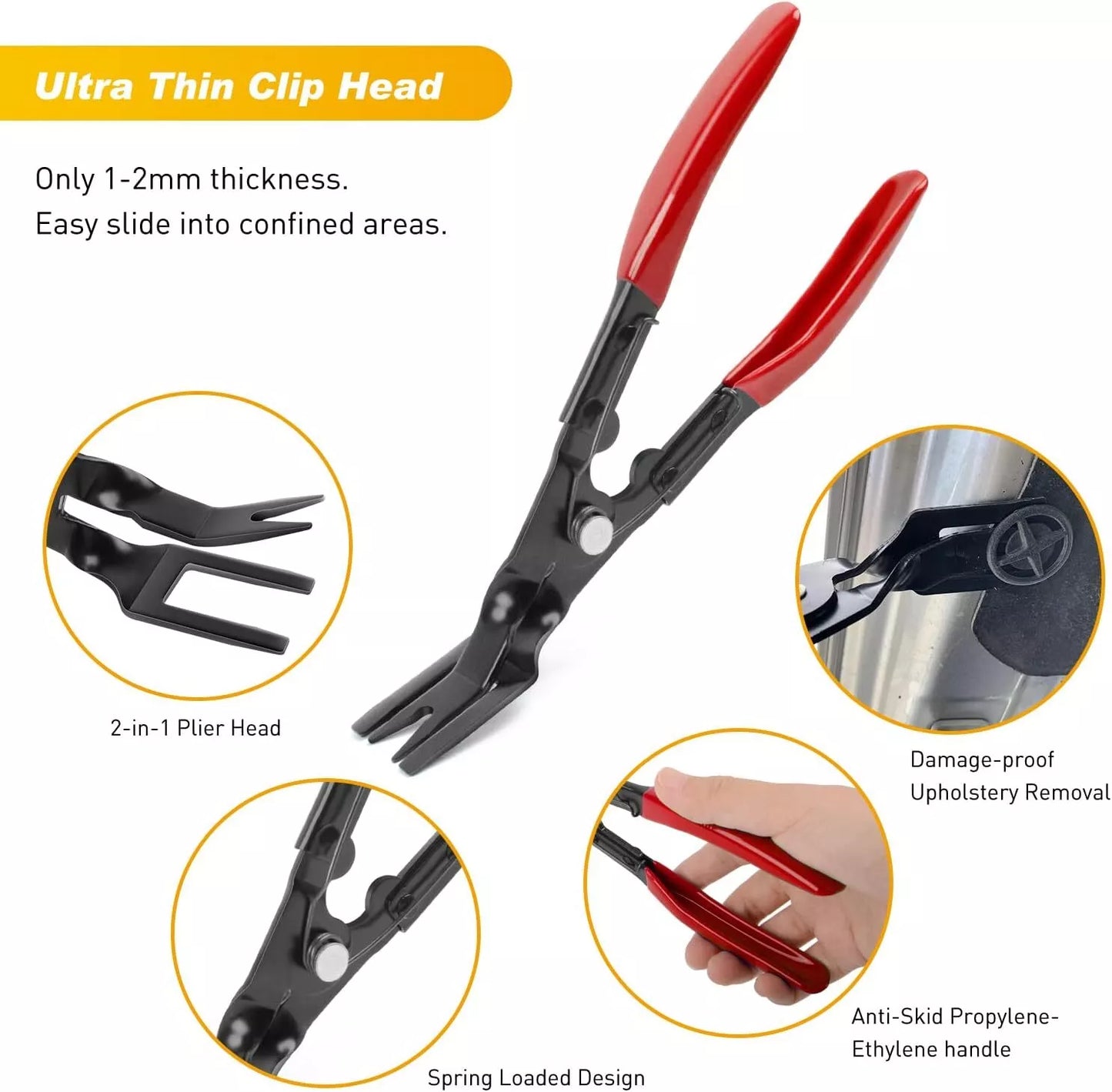 Car Trim Clip Removal Pliers Headlight Repair Door Panel Retainer Remover Tool