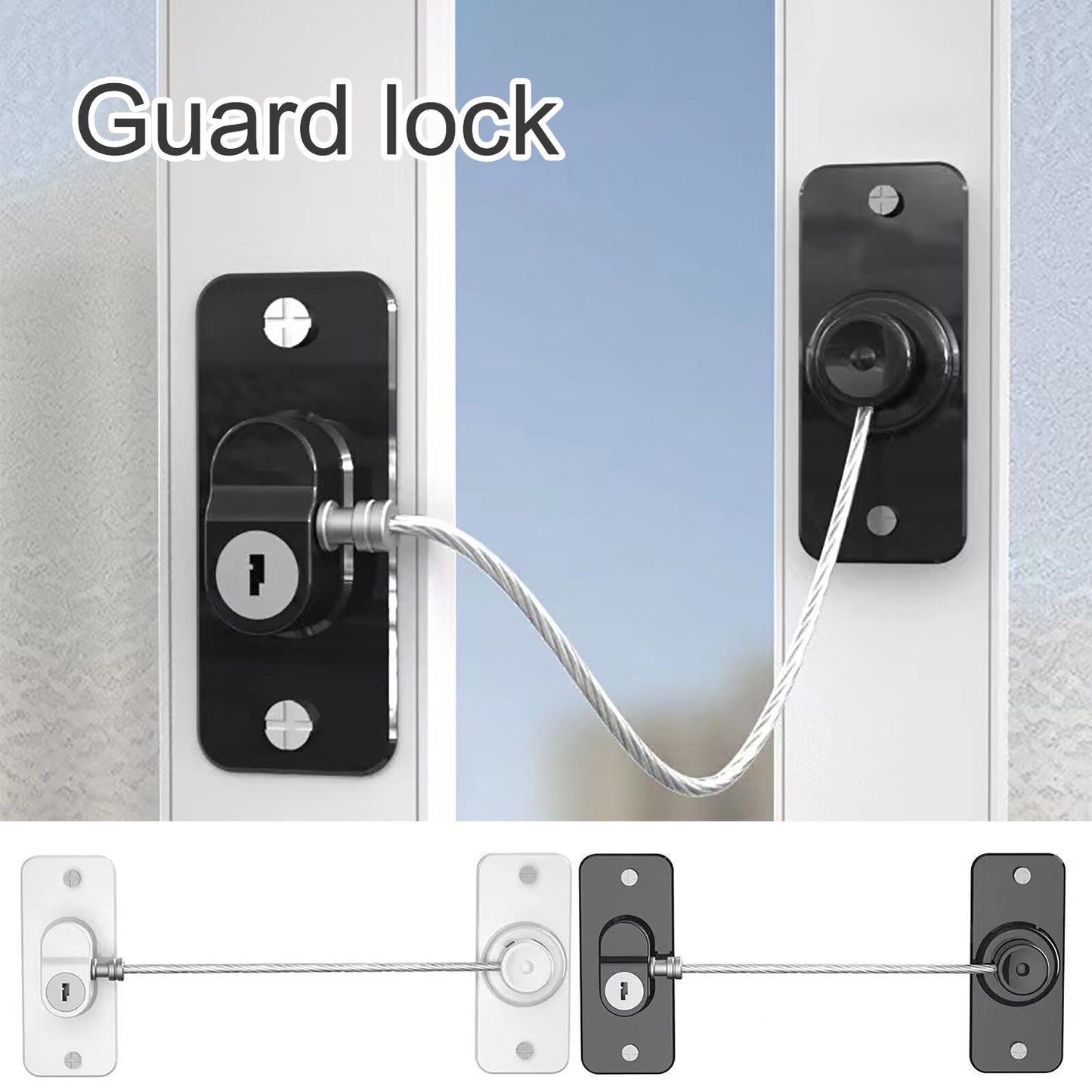 CLEARANCE- Window Lock with Adjustable Gap Child Safety Self Adhesive for Metal Wooden