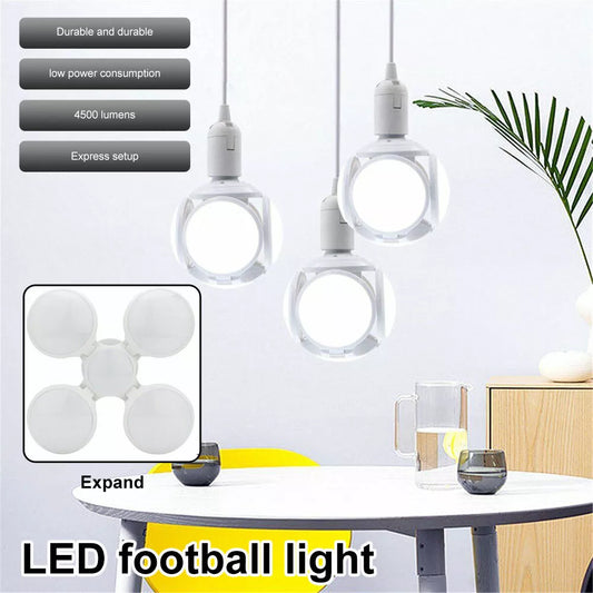 CLEARANCE- LED Folding Light Bulb Deformable Football Bulb Garage 6500K