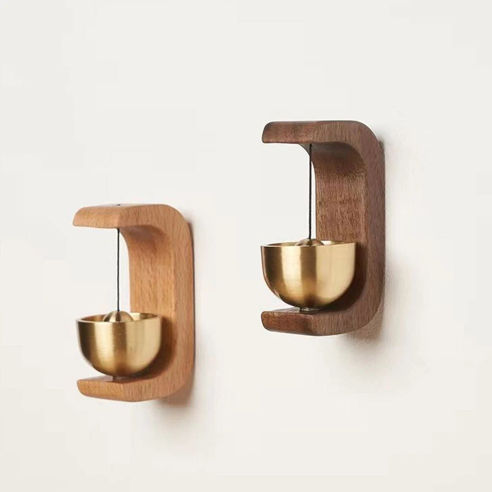 Wood Shopkeepers Bell Magnetic Attached Doorbell Chime for Business Office
