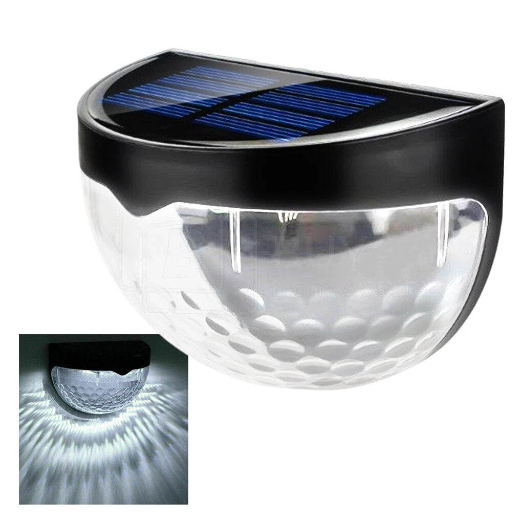 2pcs Solar Fence Lights Outdoor Wall Lights Deck Step Stair Lights Waterproof Garden