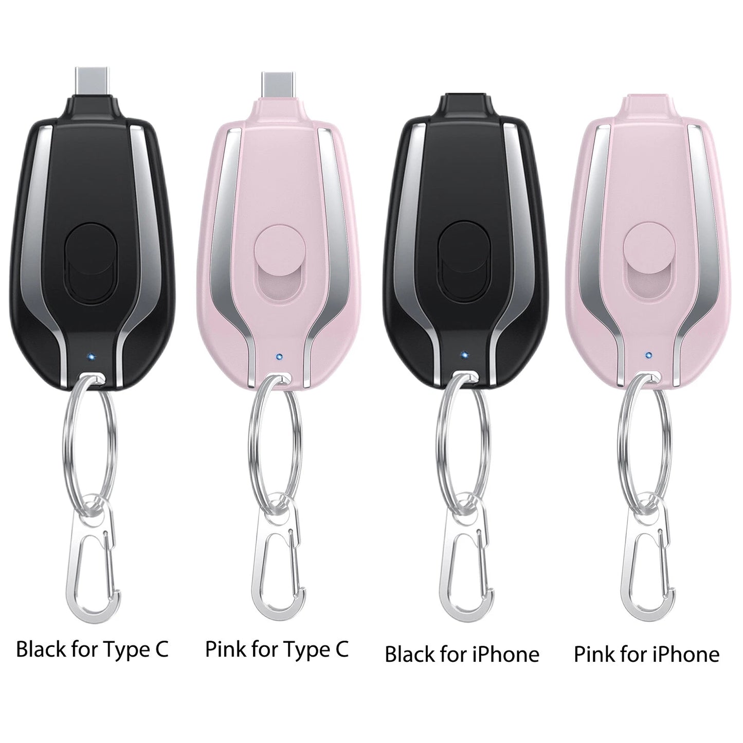 Keychain Portable Mini Power Bank Emergency Pod Charger For Phone 1500mAh