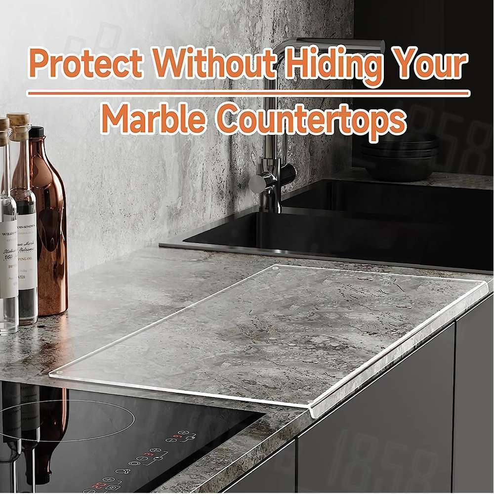 CLEARANCE- Kitchen Acrylic Cutting Boards Transparent Chopping Board Non Slip 45*35cm