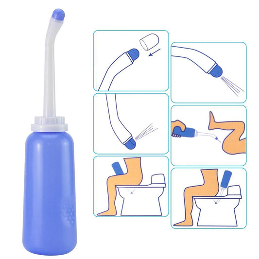 Portable Bidet Sprayer 500ml Personal Handheld Travel Toilet Hygiene Bottle