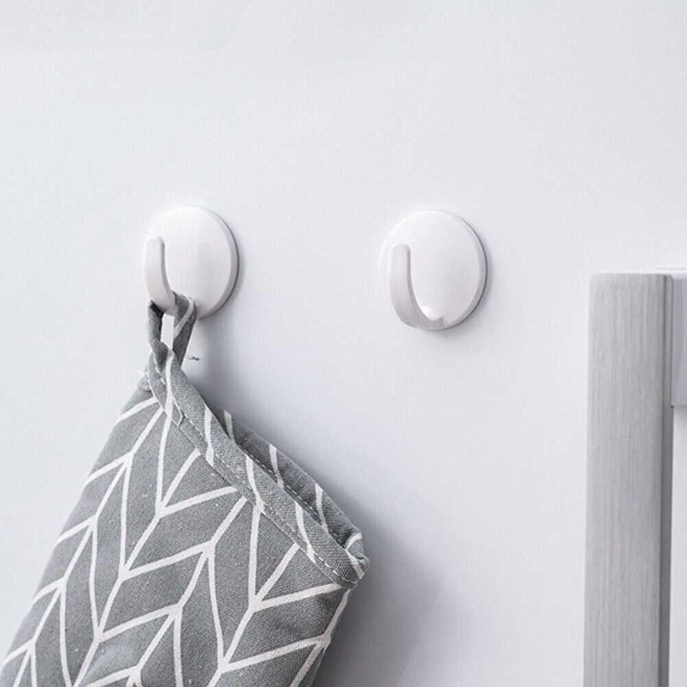 CLEARANCE- 2pcs Magnetic Hooks Coat Hat Keys White Hanger Home Ornaments Organizer Supplies