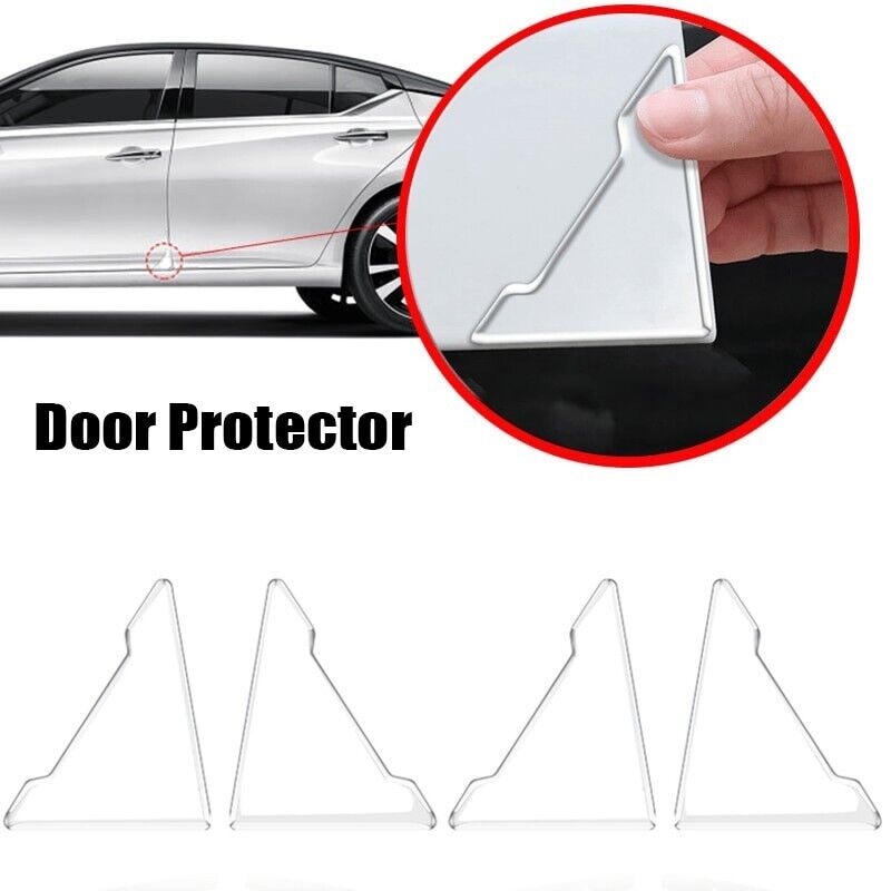 CLEARANCE- 4Pcs Car Door Corner Anti-collision Covers Transparent Silicone Protector