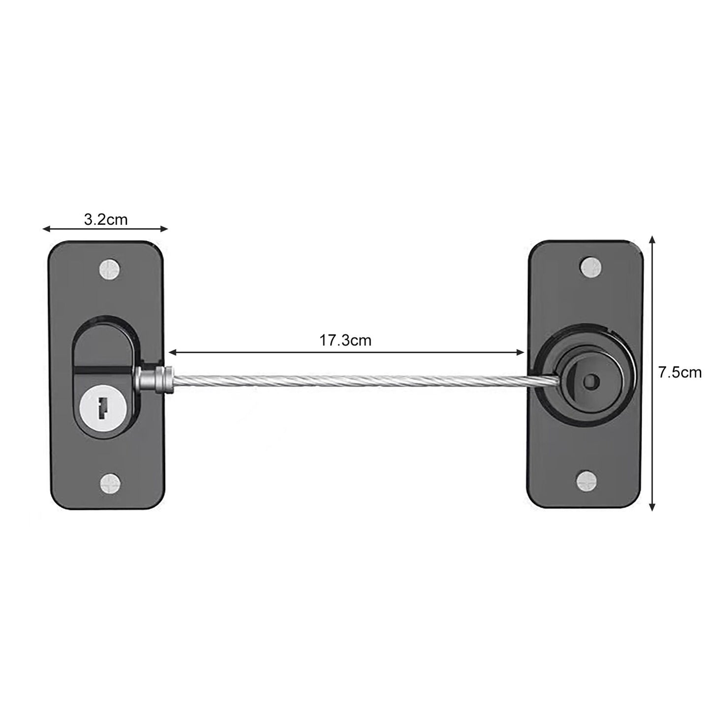 CLEARANCE- Window Lock with Adjustable Gap Child Safety Self Adhesive for Metal Wooden