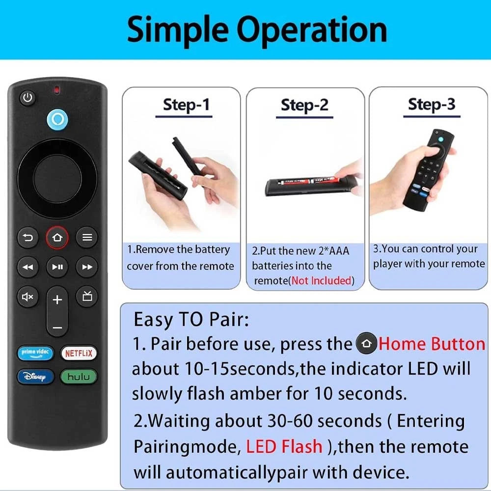 Voice Remote Control Replacement Amazon Fire TV