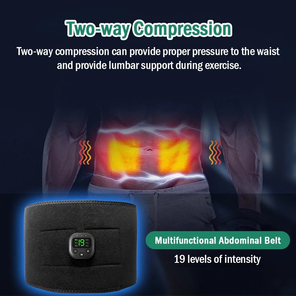 EMS Abdominal Belt Muscle Trainer Stimulator Toning Smart Home Training Belt