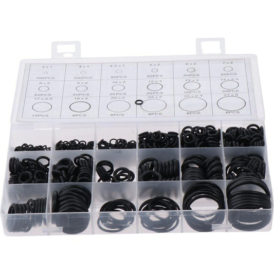 770pcs Black O Rings Assortment Kits Air or Gas Connections
