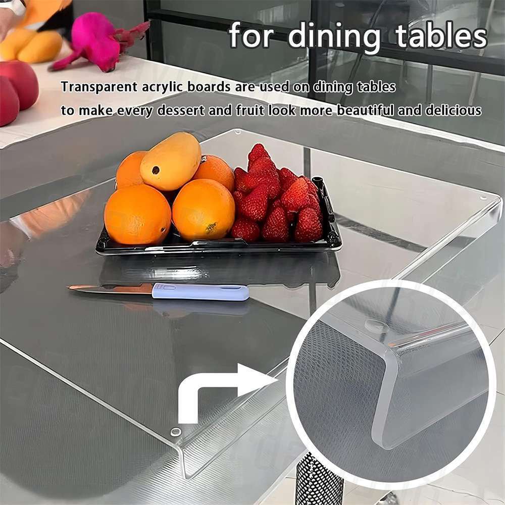 CLEARANCE- Kitchen Acrylic Cutting Boards Transparent Chopping Board Non Slip 45*35cm