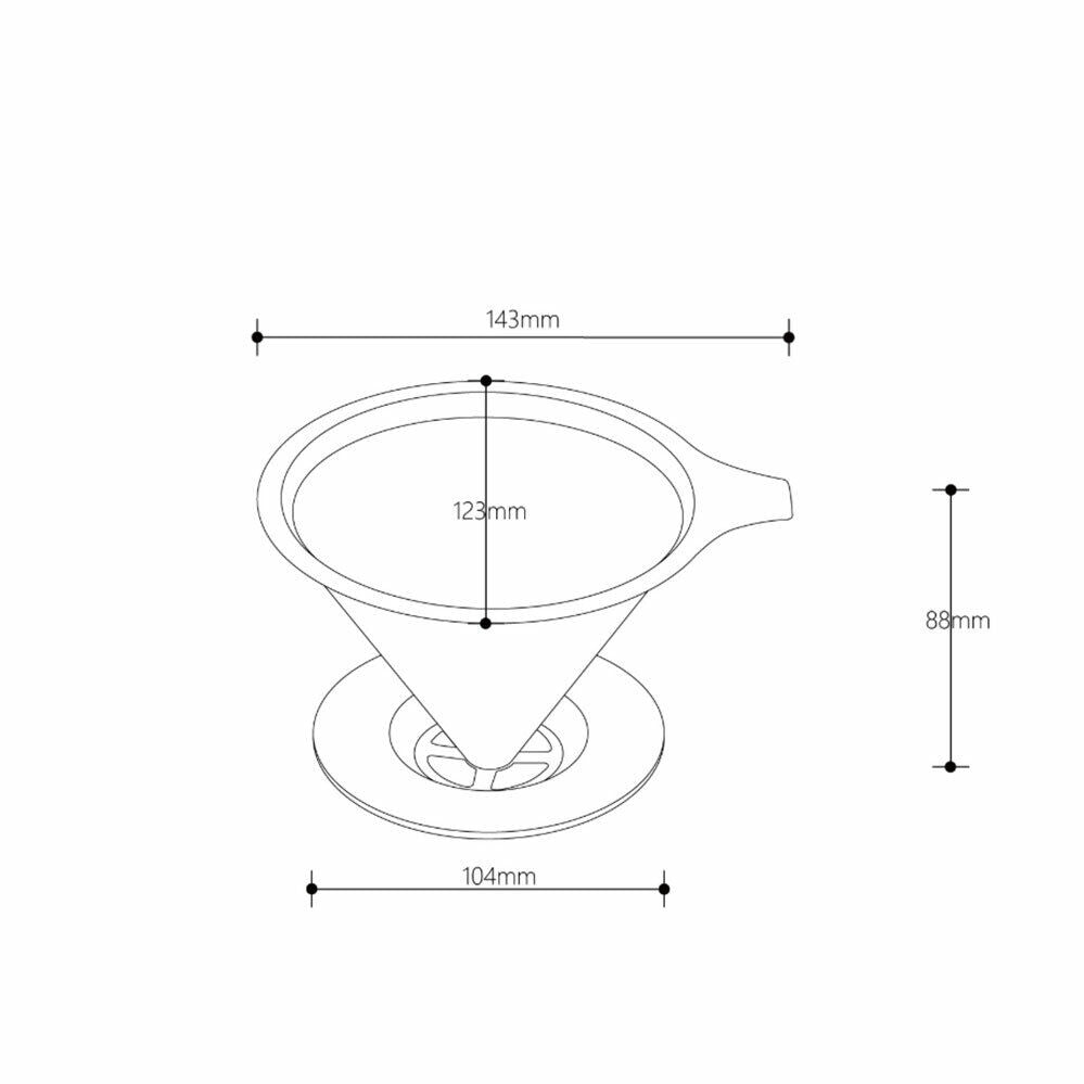 CLEARANCE- Reusable Coffee Tea Cup Drip Filter Mesh Holder Stainless Steel Pour Over Funnel