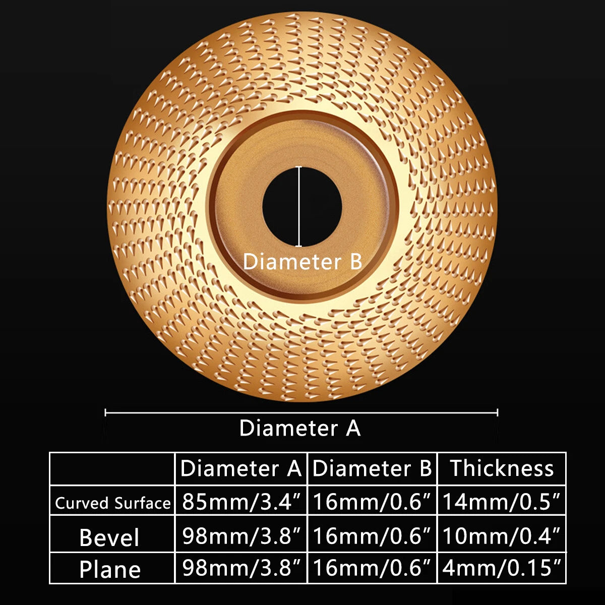 3pcs 100MM Woodworking Grinding Wheel for Angle Grinder Polishing Tool Knife