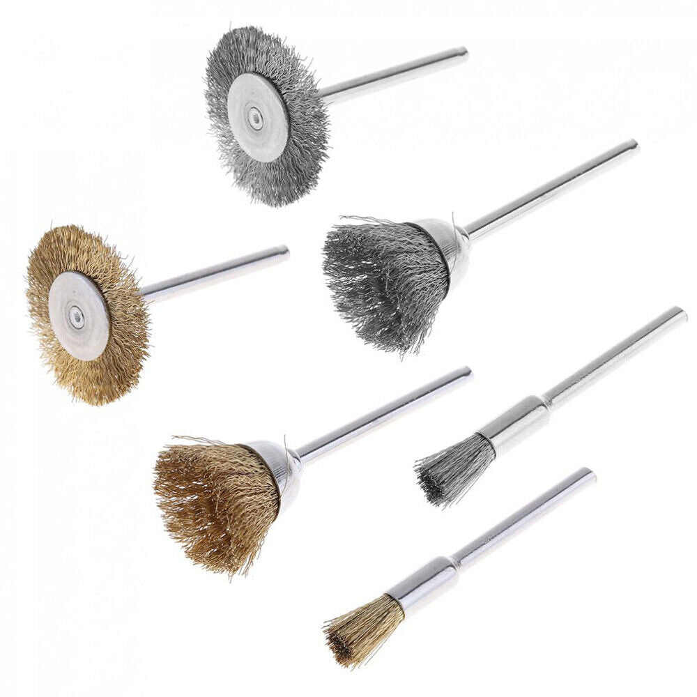 36PCS Steel Brass Wire Wheel Polishing Pad Brush Set For Dremel Rotary Tool