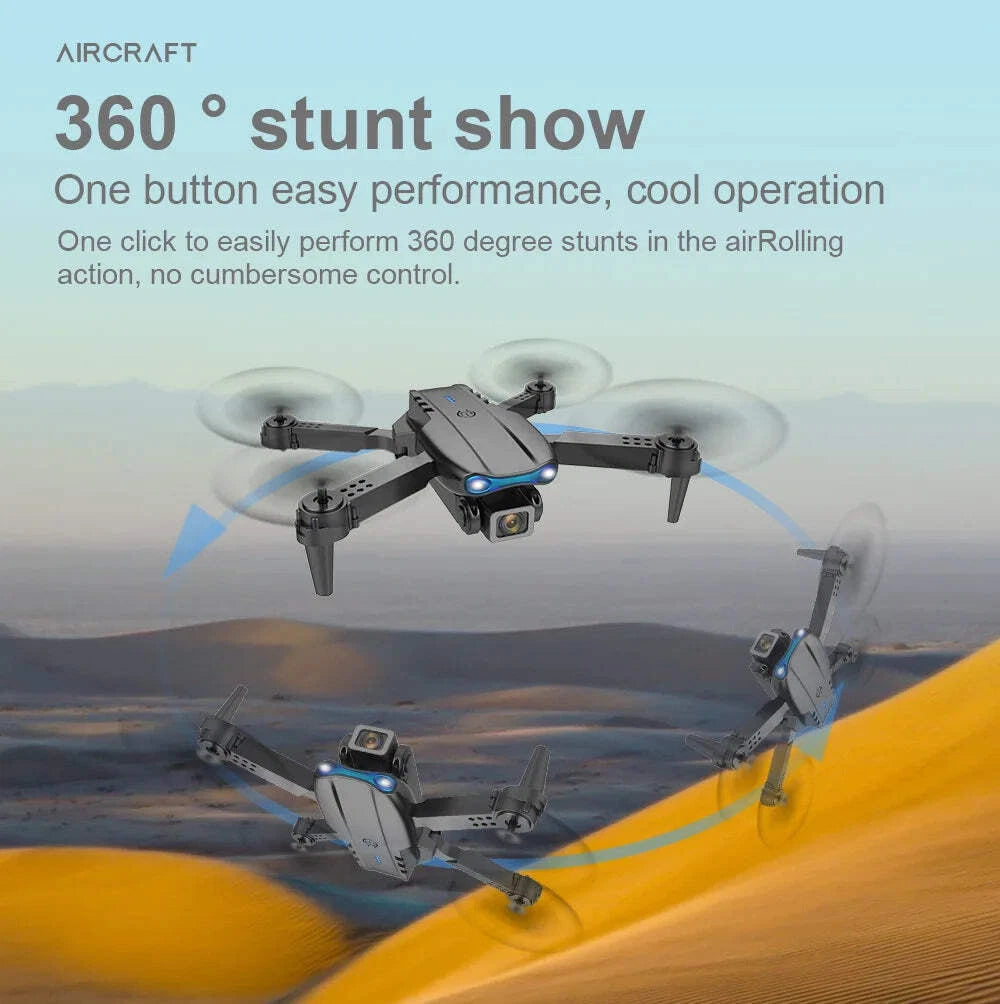 4K RC HD Wide-angle Dual Camera FPV Wi-Fi RC Drone Quadcopter + 2 Battery