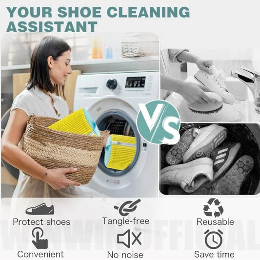 2PCS Shoe Laundry Bag Shoes Washing Machine Bag For All Shoe Types Cleaning