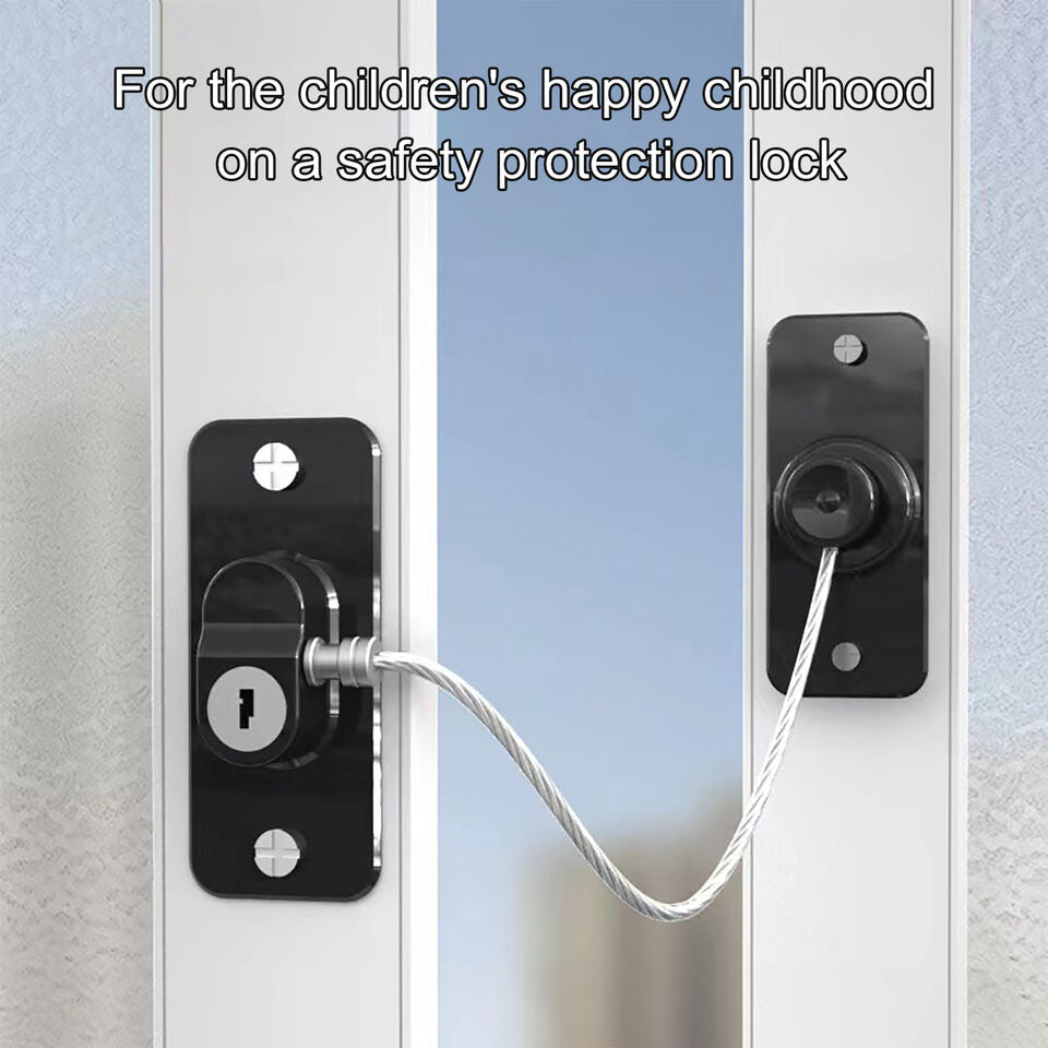 CLEARANCE- Window Lock with Adjustable Gap Child Safety Self Adhesive for Metal Wooden