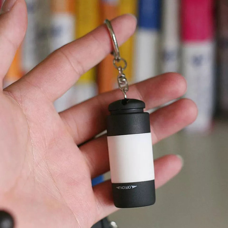 CLEARANCE- Mini USB Rechargeable LED Torch Lamp Flashlight Keychain Keyring Waterproof