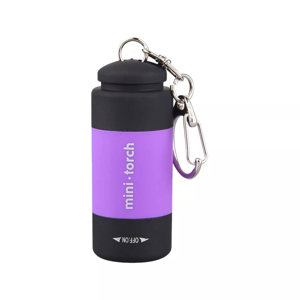CLEARANCE- Mini USB Rechargeable LED Torch Lamp Flashlight Keychain Keyring Waterproof