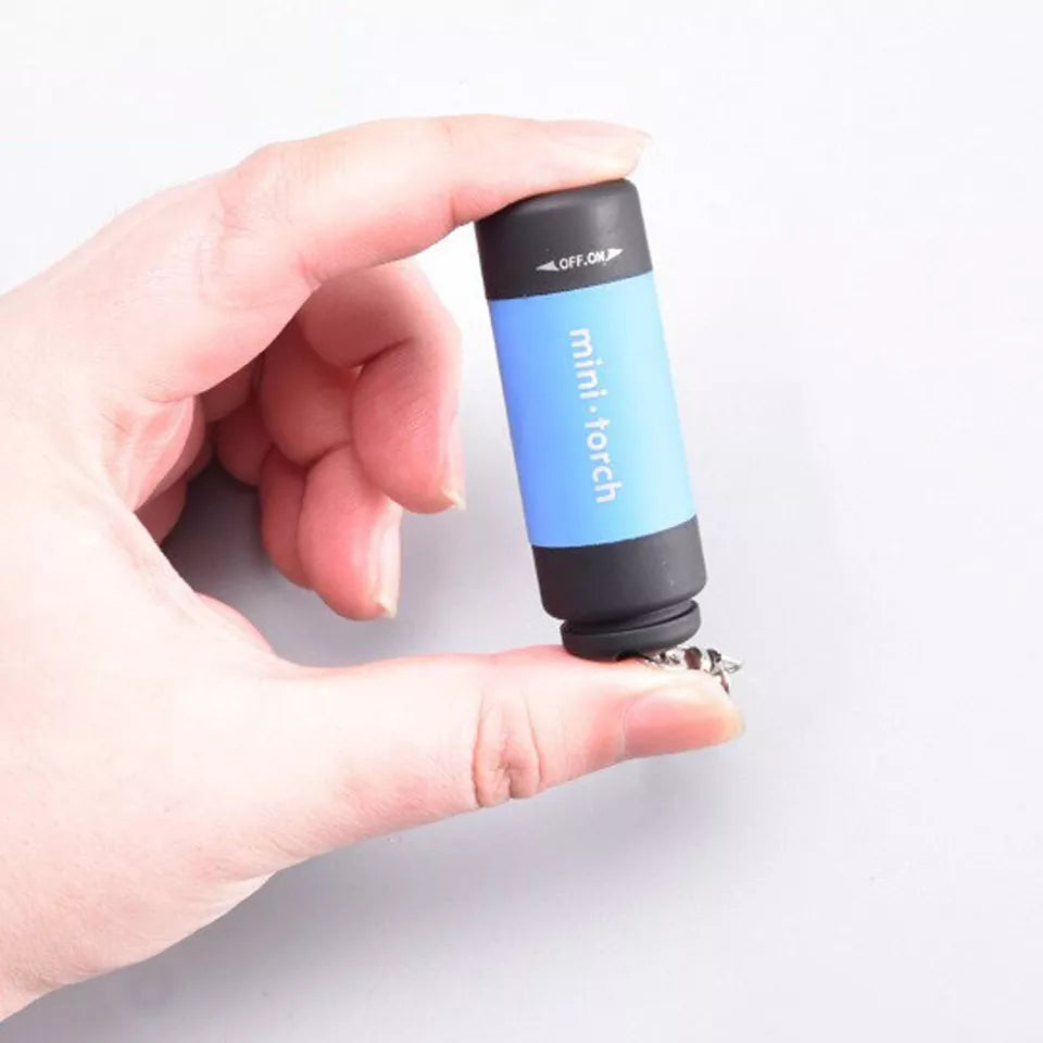 CLEARANCE- Mini USB Rechargeable LED Torch Lamp Flashlight Keychain Keyring Waterproof