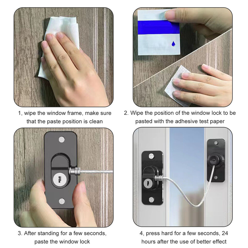 CLEARANCE- Window Lock with Adjustable Gap Child Safety Self Adhesive for Metal Wooden