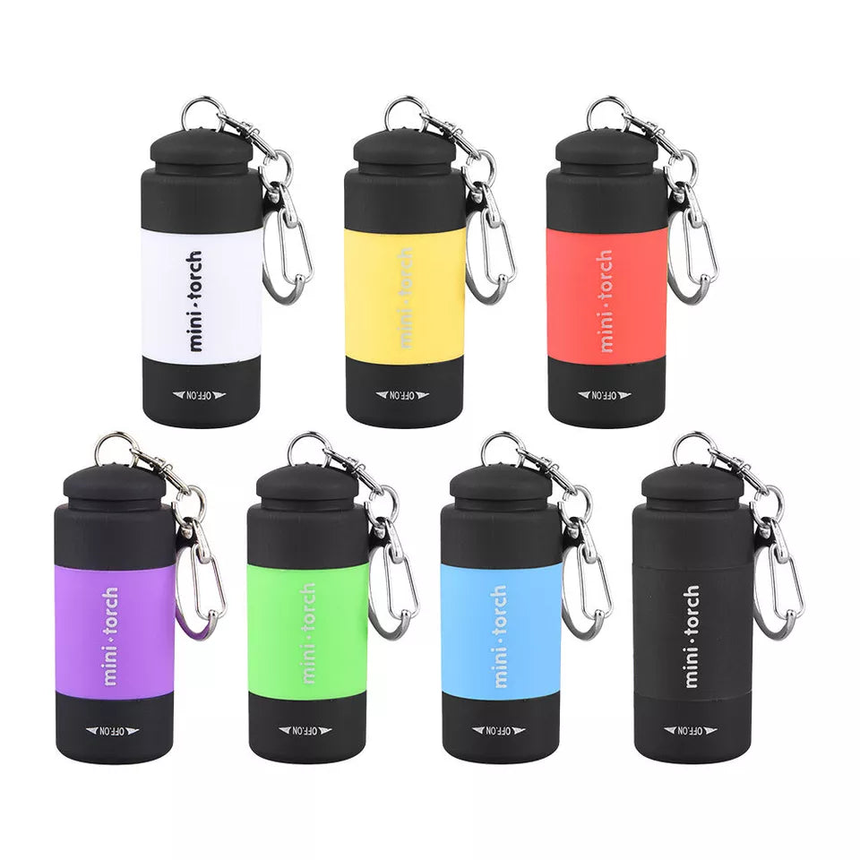CLEARANCE- Mini USB Rechargeable LED Torch Lamp Flashlight Keychain Keyring Waterproof
