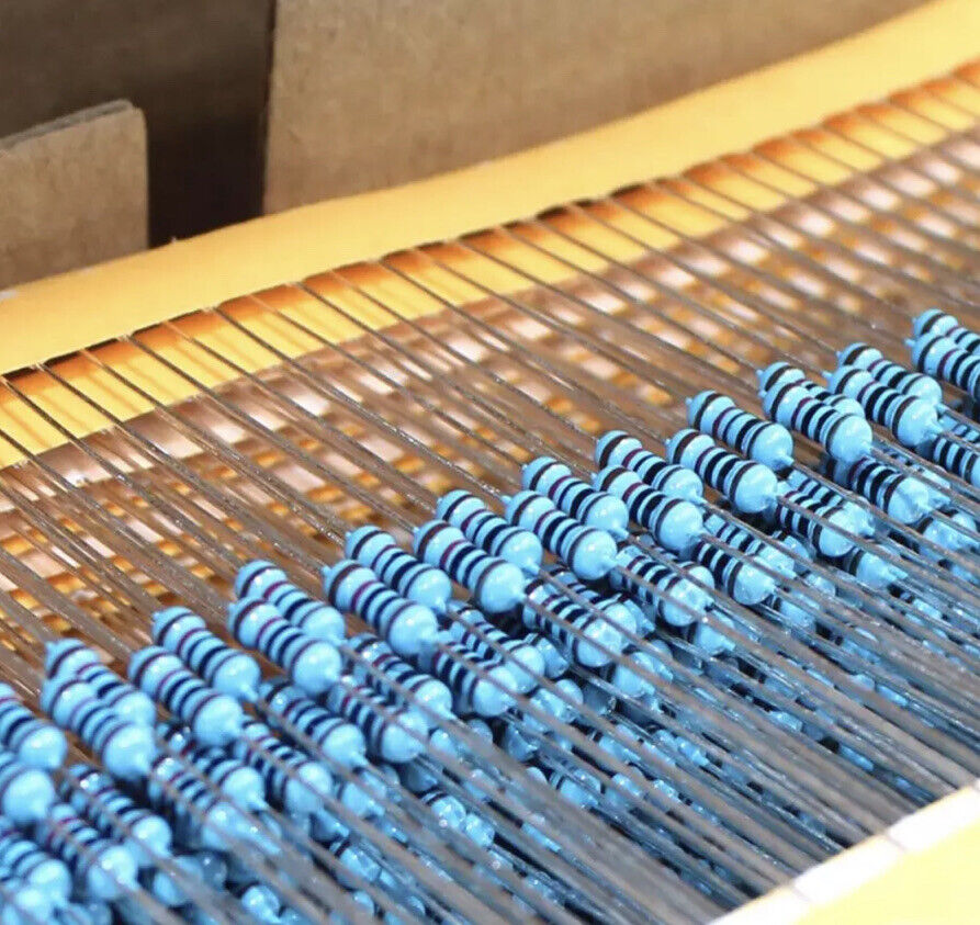 600Pcs Resistor Kit Pack 1/4W Metal Film 1% Precision 30 Values Labelled