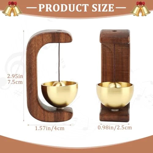 Wood Shopkeepers Bell Magnetic Attached Doorbell Chime for Business Office