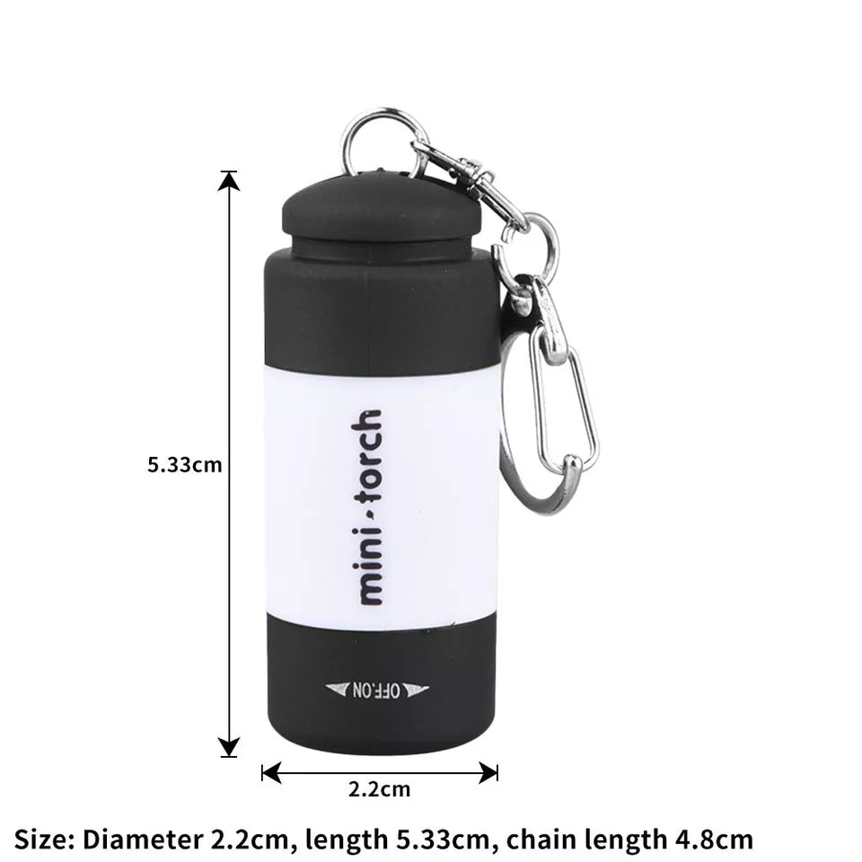 CLEARANCE- Mini USB Rechargeable LED Torch Lamp Flashlight Keychain Keyring Waterproof
