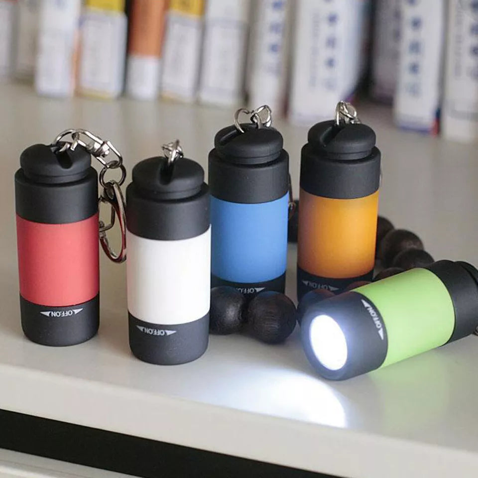 CLEARANCE- Mini USB Rechargeable LED Torch Lamp Flashlight Keychain Keyring Waterproof