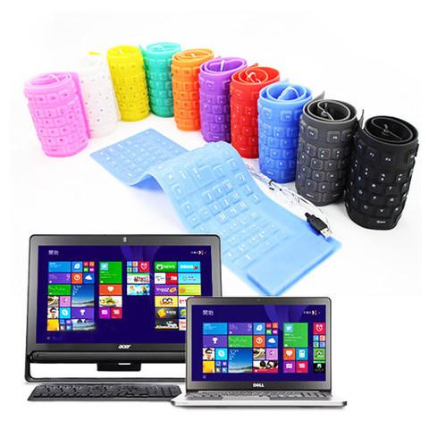 $3- Waterproof Silicone Folding Keyboard-109 Keys