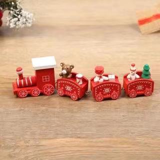 Eco-Friendly Christmas Wooden Train Decoration