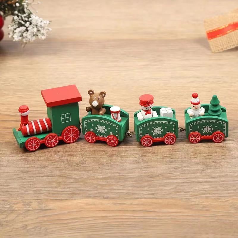 Eco-Friendly Christmas Wooden Train Decoration