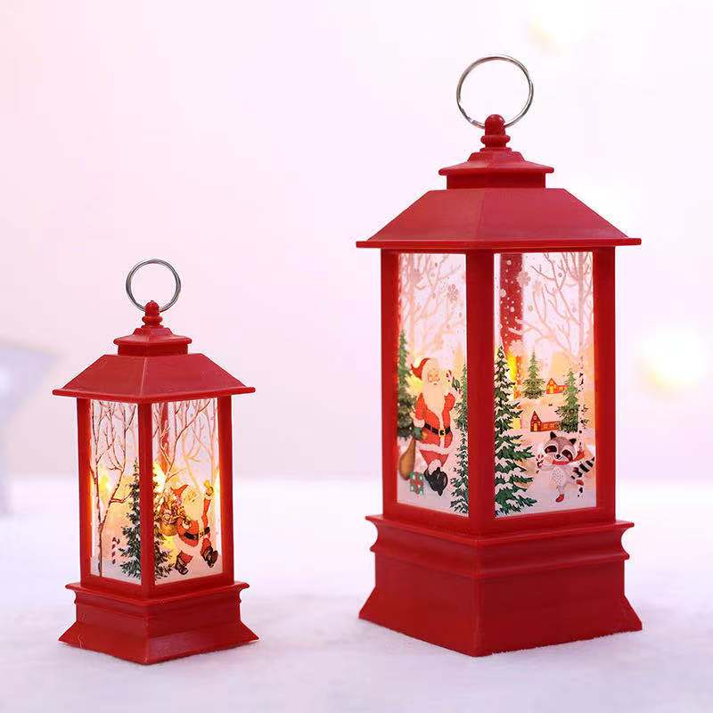 Christmas Candle Decorations LED Lantern Hanging Candlestick Party Vintage Decor