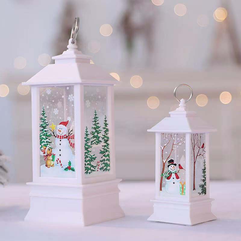 Christmas Candle Decorations LED Lantern Hanging Candlestick Party Vintage Decor