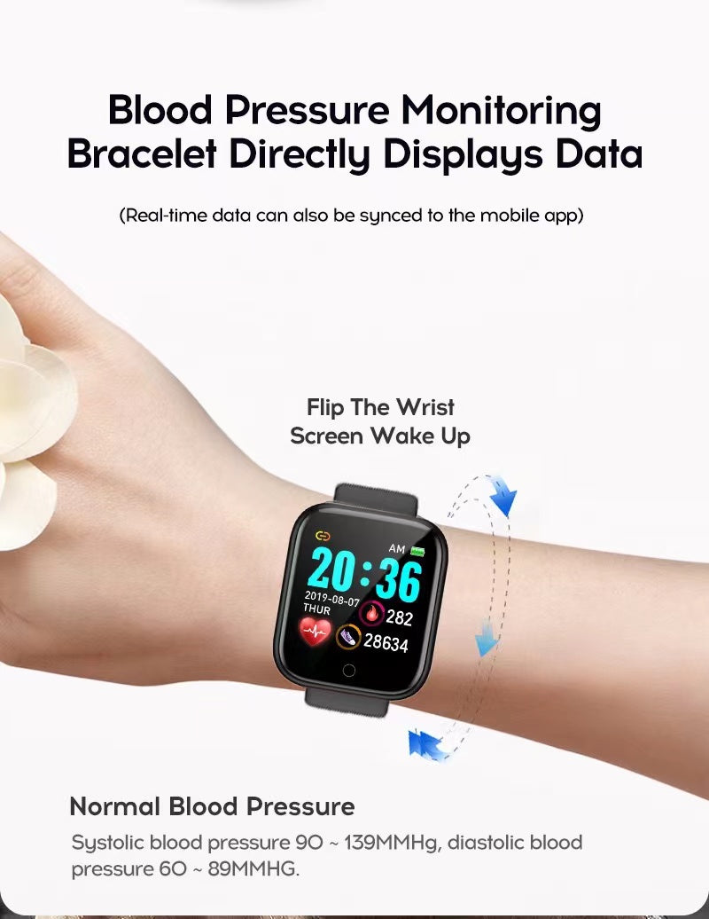 1.3" Smart Watch Sport Body Temperature Heart Rate Blood Oxygen Pressure Monitor